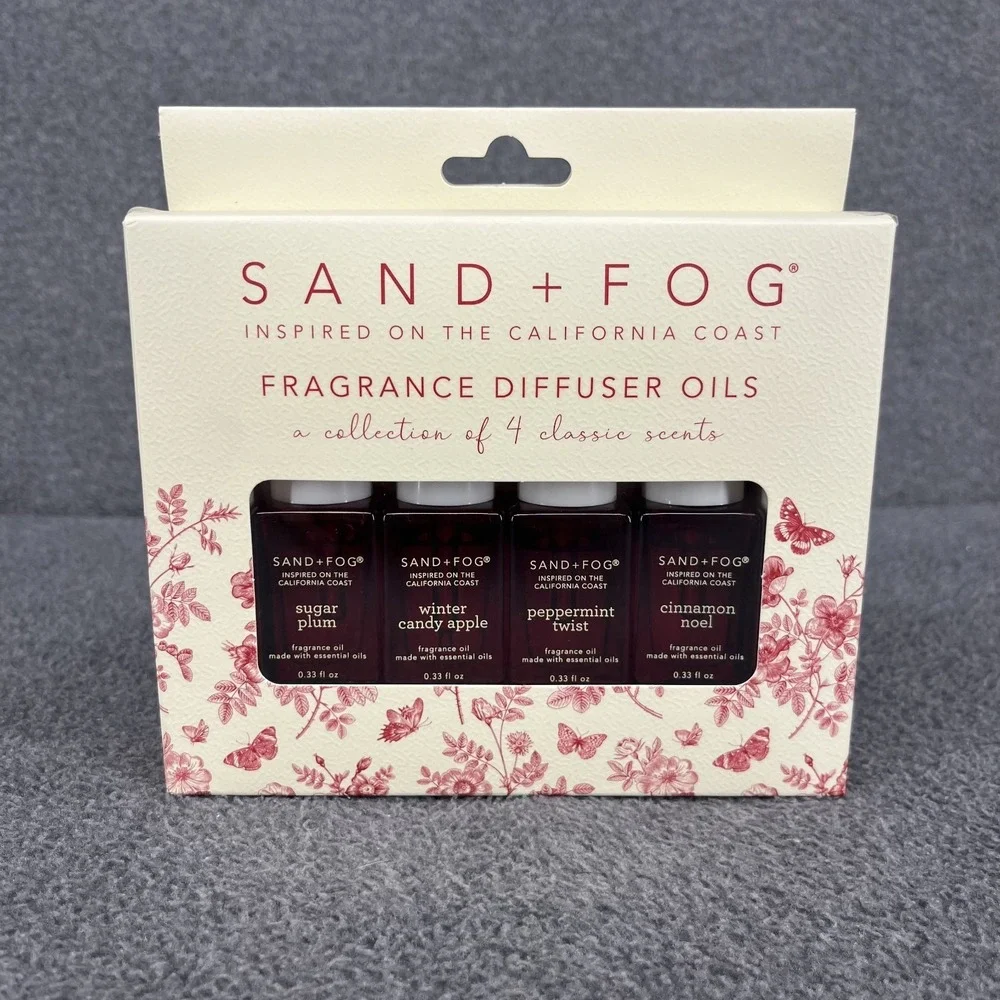 SAND + FOG Fragrance Diffuser oils Collection of ‎ 4 Classic Holiday scents